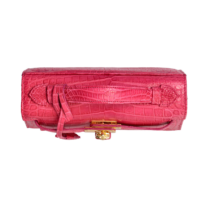 Kelsey - Pink Nile Crocodile Leather Bag