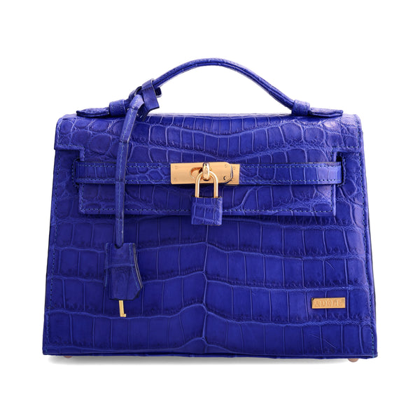 Kelsey - Blue Nile Crocodile Leather Bag