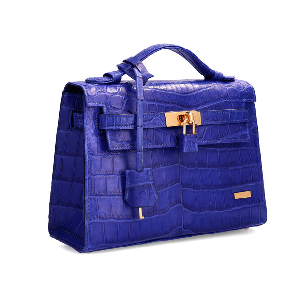 Kelsey - Blue Nile Crocodile Leather Bag