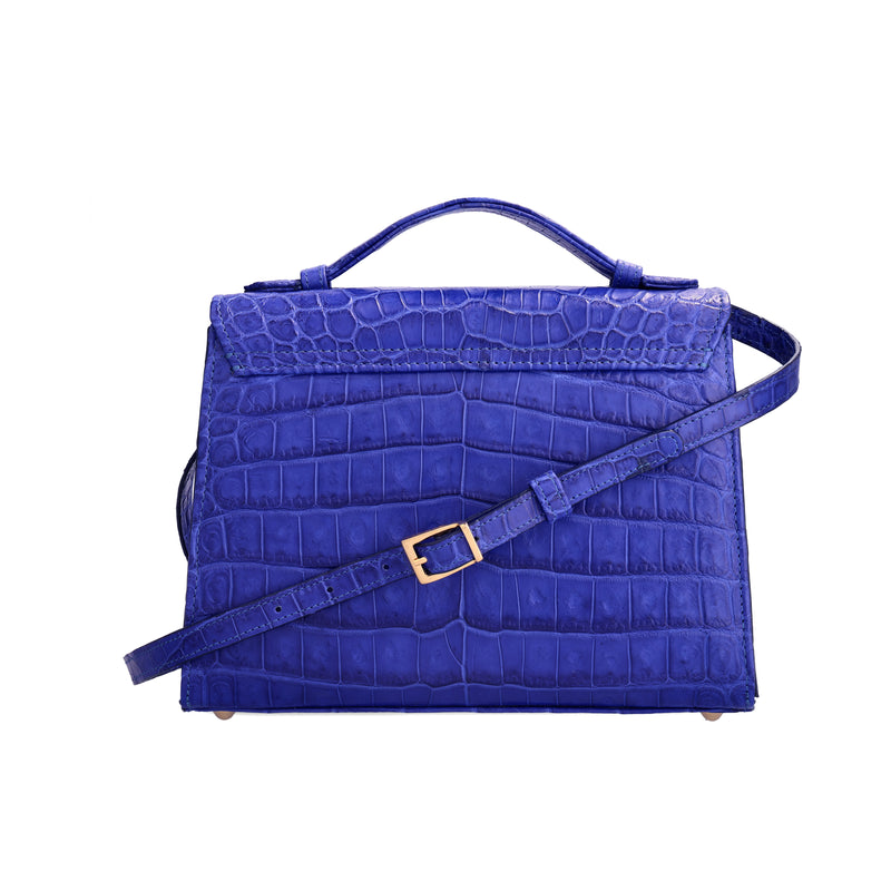 Kelly.T - Blue Nile Crocodile Leather Bag