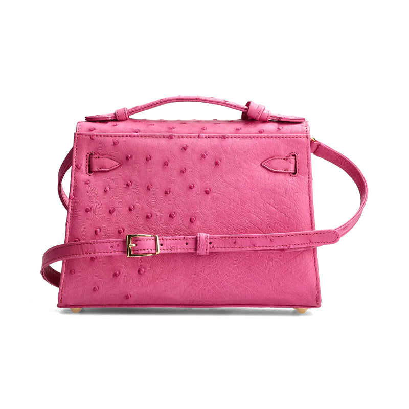 Kelsey - Cyclamen (Pink) Ostrich Leather Bag