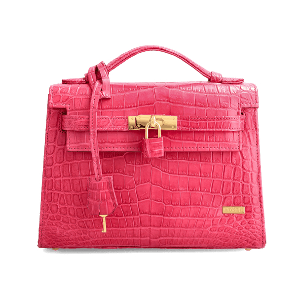 Kelsey - Pink Nile Crocodile Leather Bag