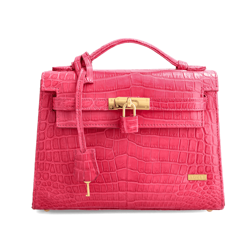 Kelsey - Pink Nile Crocodile Leather Bag