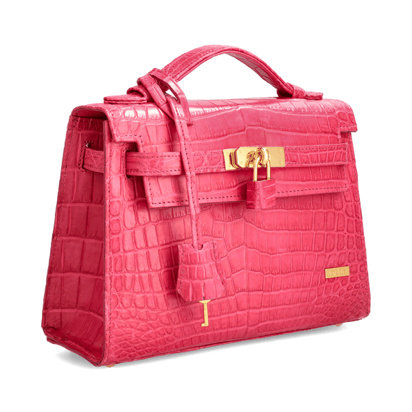 Kelsey - Pink Nile Crocodile Leather Bag