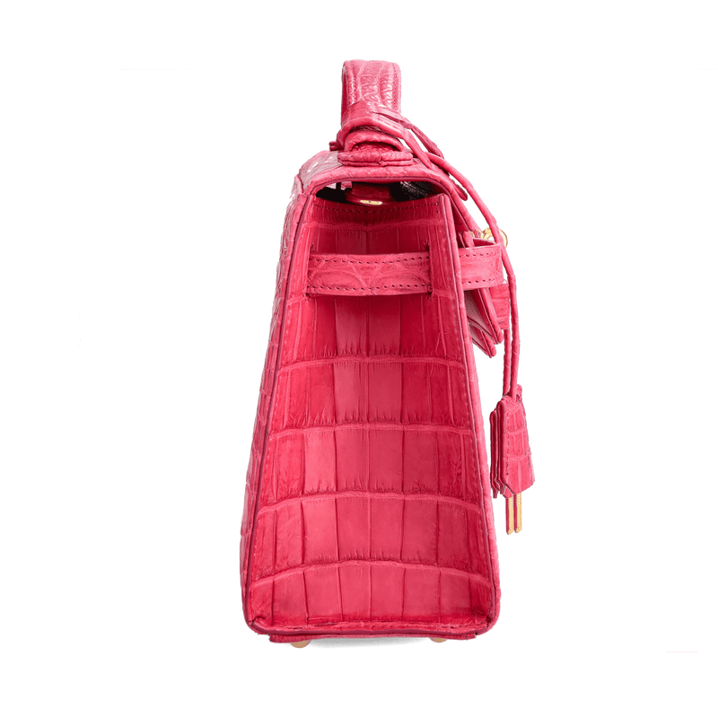 Kelsey - Pink Nile Crocodile Leather Bag