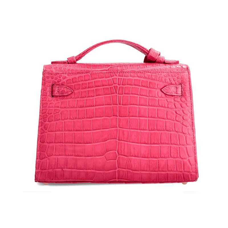 Kelsey - Pink Nile Crocodile Leather Bag