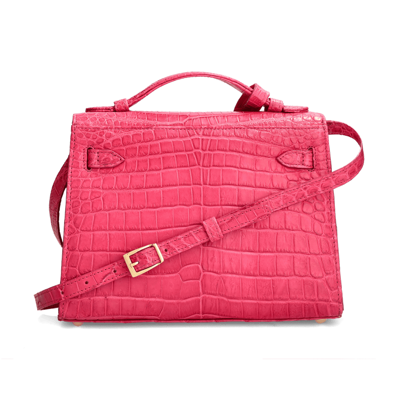 Kelsey - Pink Nile Crocodile Leather Bag