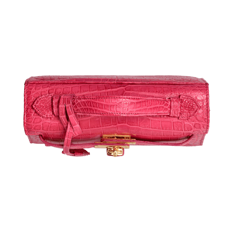 Kelsey - Pink Nile Crocodile Leather Bag