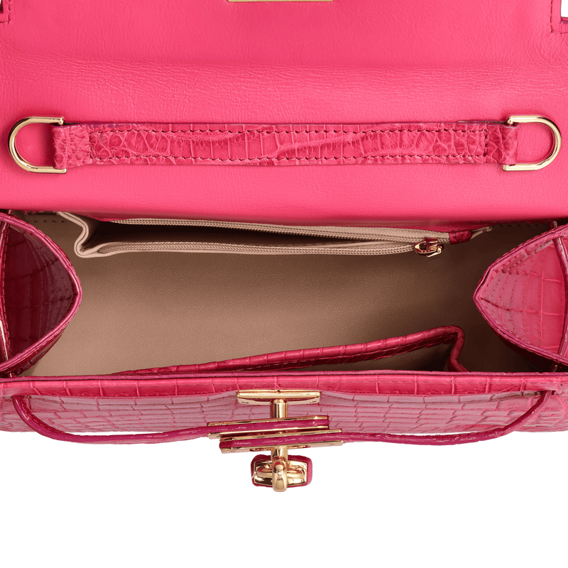 Kelsey - Pink Nile Crocodile Leather Bag