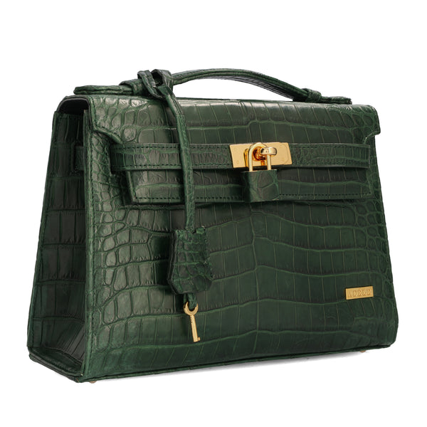 Kelsey - Green Nile Crocodile Leather Bag