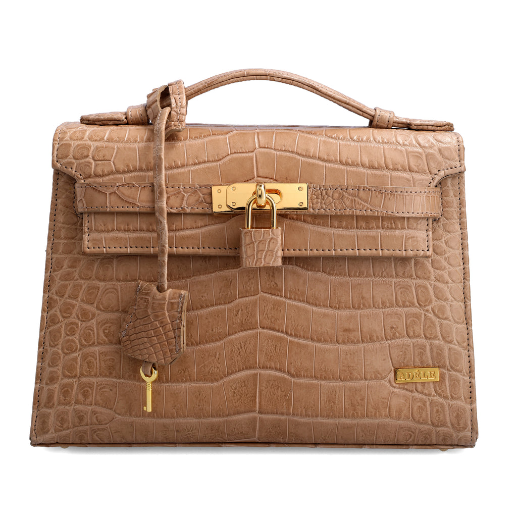 Kelsey - Green Nile Crocodile Leather Bag | ADELE EXCLUSIVE LUXURY