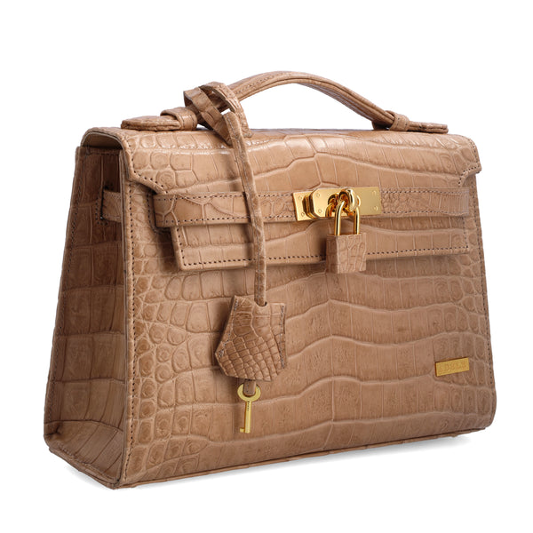 Kelsey - Mink Nile Crocodile Leather Bag