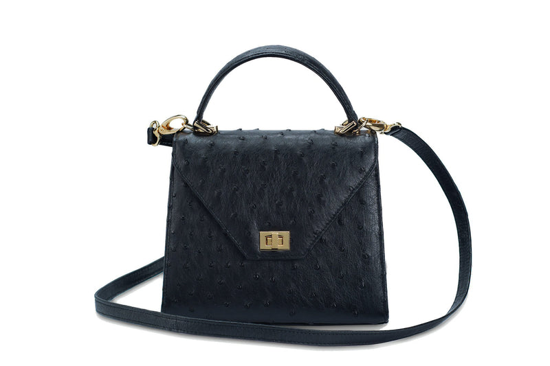 CHANE - Ostrich Leather handbag  ADELE Exclusive Luxury Design – Adele